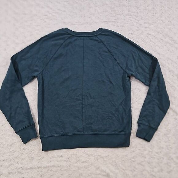 Athleta Womens XXS Sundown Sweatshirt Oceanic teal Lounge Comfort Cozy Spring - Picture 5 of 5